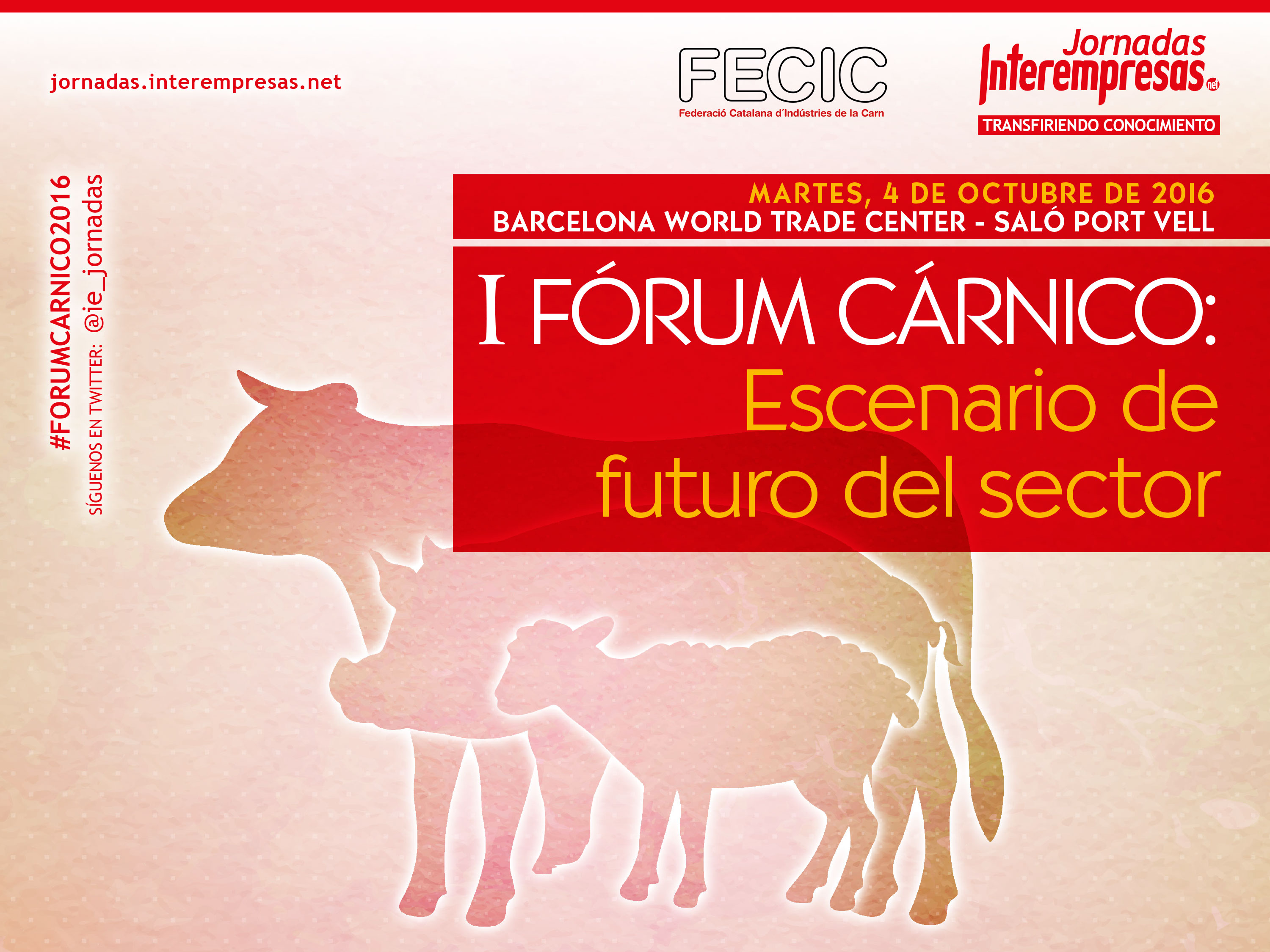 cartel de I Fórum Cárnico: escenario de futuro del sector