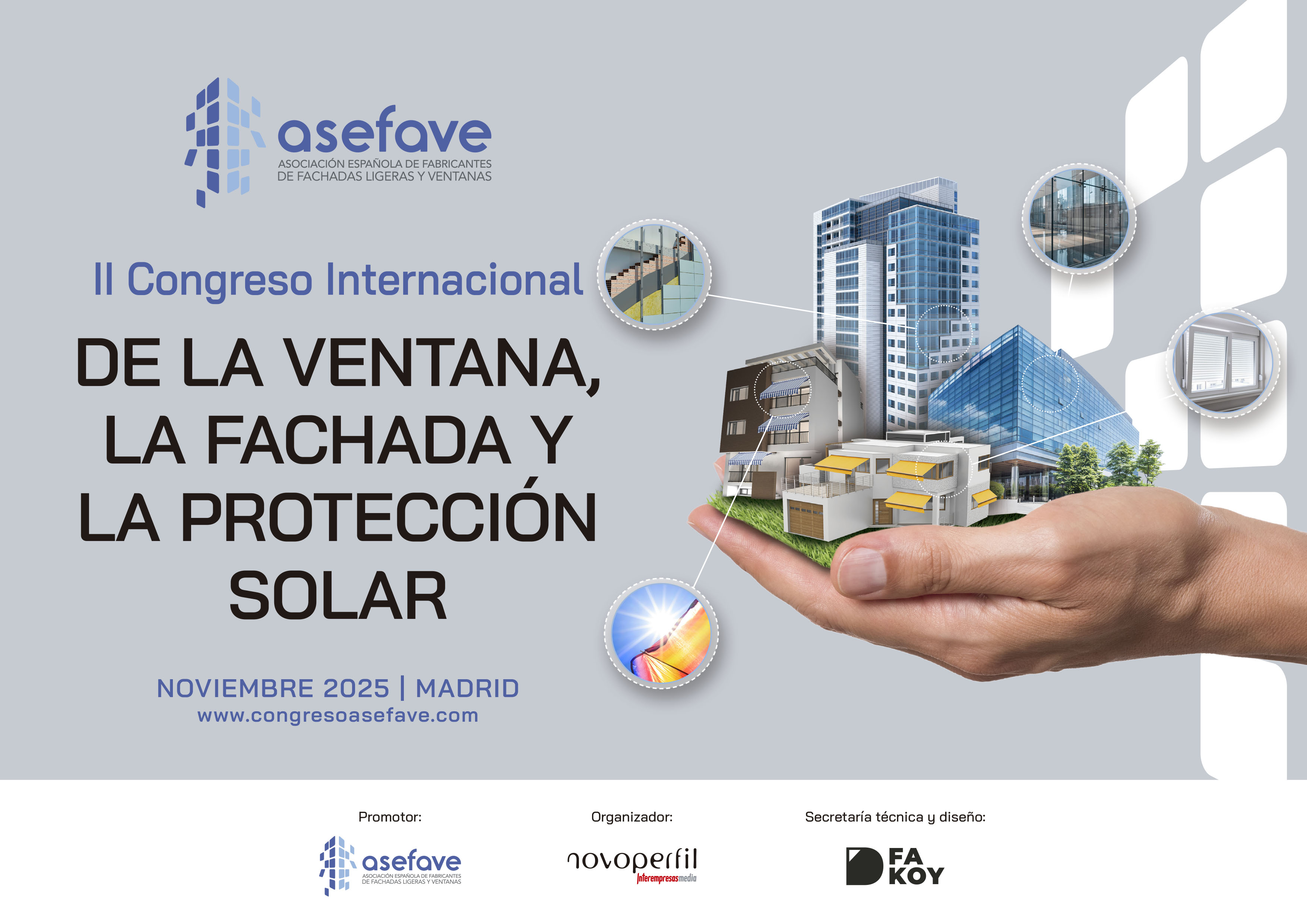 Cartel de II Congreso Internacional de la Ventana, la Fachada y la Proteccin Solar