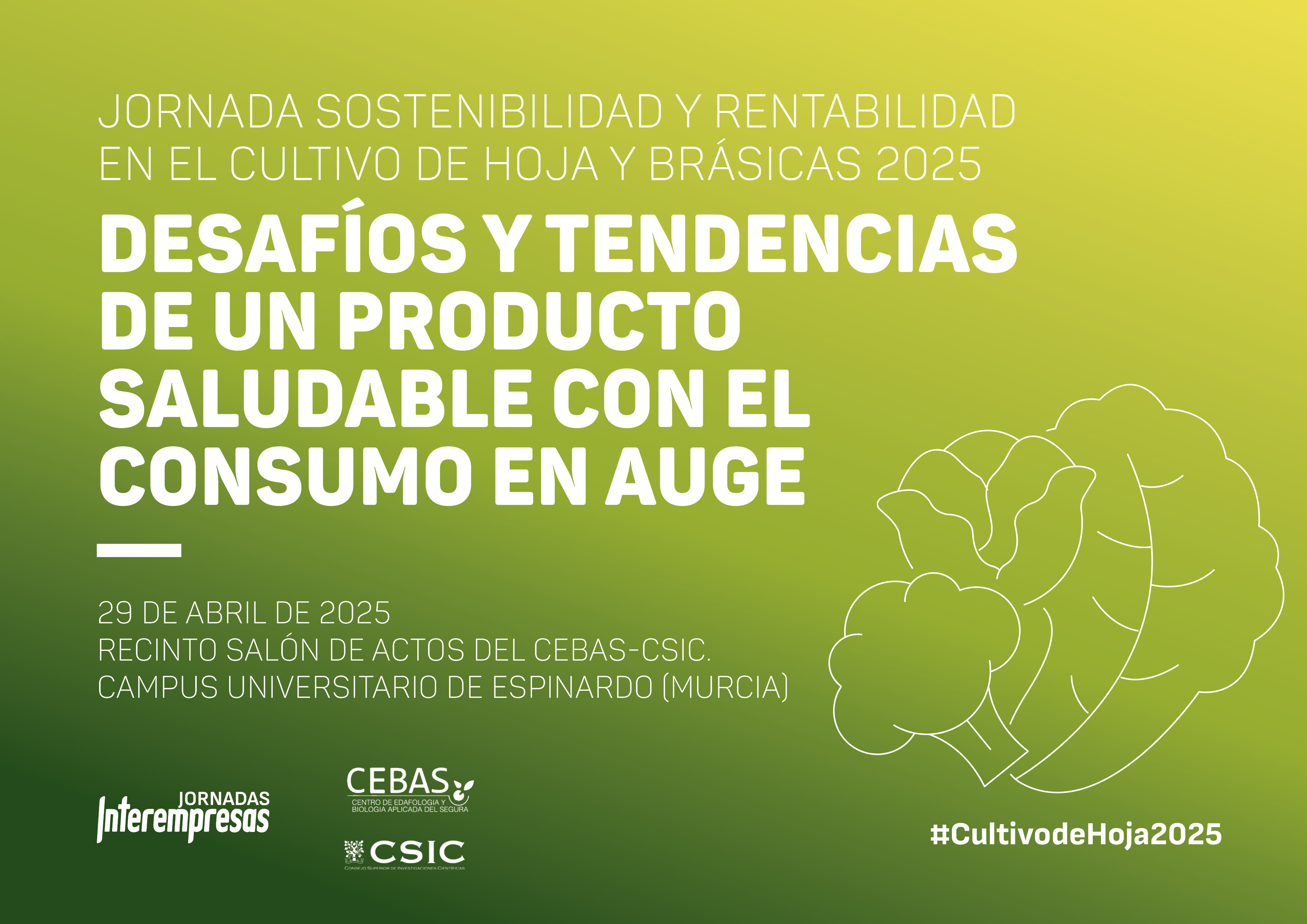 Cartel de Jornada Sostenibilidad y Rentabilidad en el cultivo de Hoja y brsicas 2025