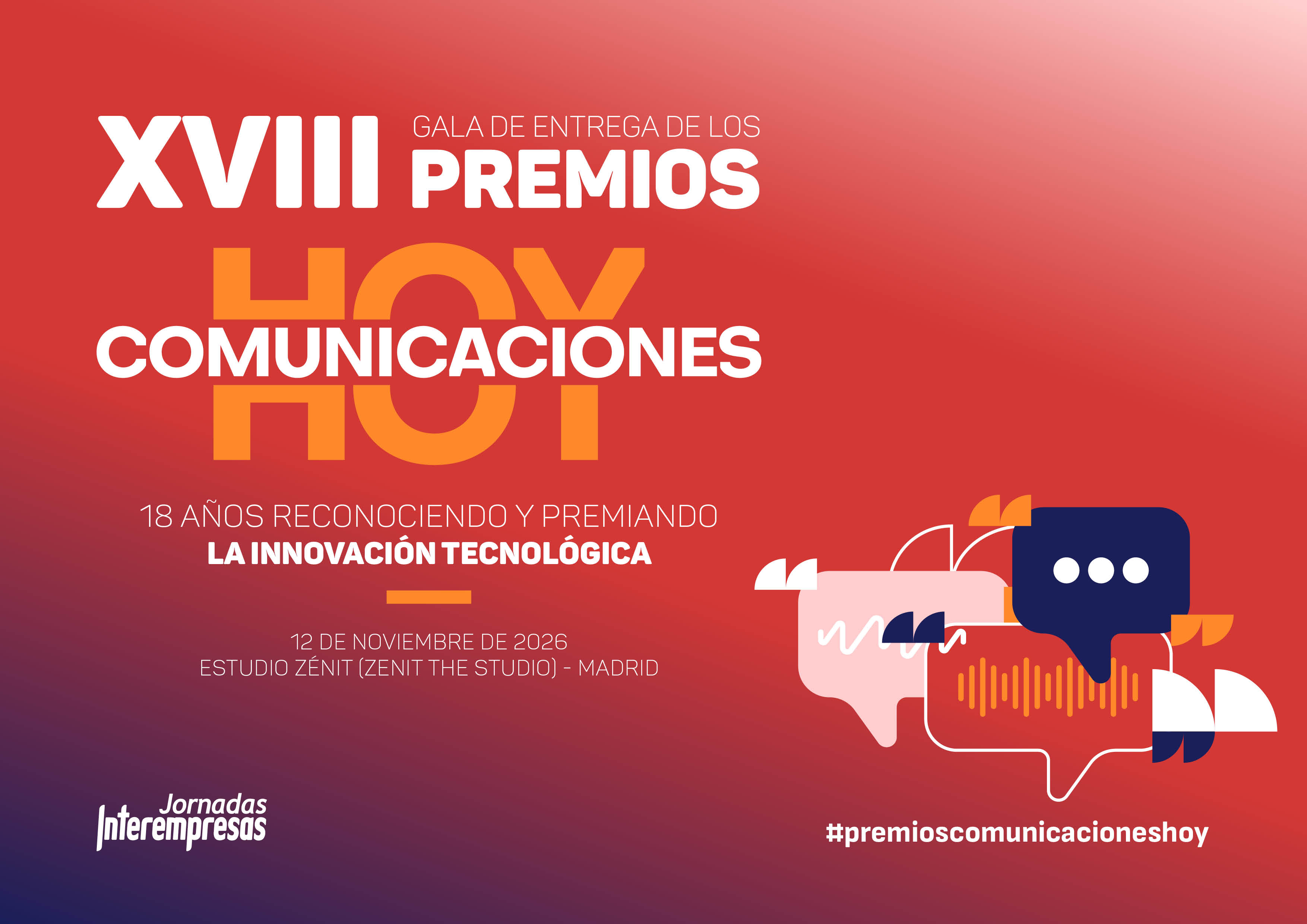 Cartel de Premios Comunicaciones Hoy 2026